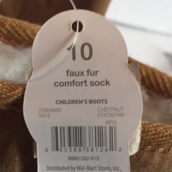 🆕 girls tan faux fur boots  size 10 - Picture 7 of 10